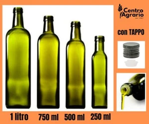 Bottiglie in vetro vuote per olio extravergine con tappi bottiglia tappo 1 litro - Foto 1 di 6