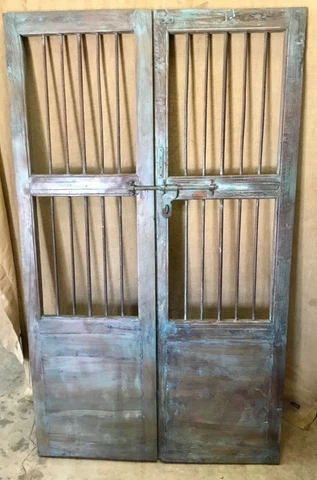 Antique Architectural Salvaged Wood & Iron Doors. Wine Cellar Doors Cover
