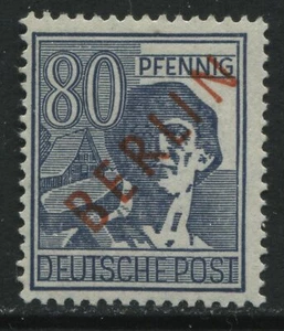 Germany overprinted BERLIN in red 80 pf unmounted mint NH  - Foto 1 di 1