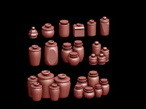 28mm/ 1:56th scale Resin Jars Basing Bits - Foto 1 di 3
