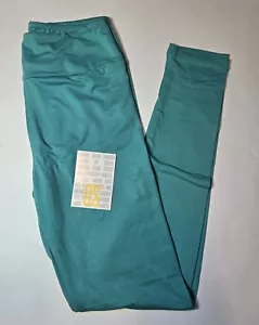 LuLaRoe OS Leggings TURQUOISE Green Blue Solid One Size (Size 2-10) NWT - Picture 1 of 6