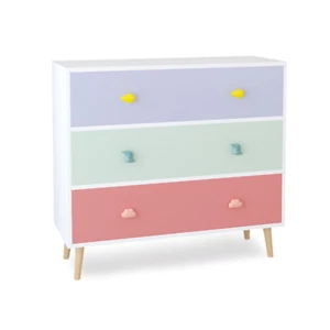 Kids 3 Drawer Dresser,Baby Nightstand for Bedroom,Storage Cabinet for Child - Picture 1 of 24