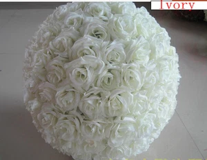 IVORY Rose Flower Ball Wedding decoratin Ball Kissing Ball 11-12 inch USA Seller - Picture 1 of 1
