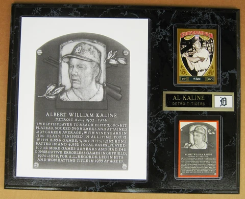 Al Kaline Detroit Tigers Cooperstown Hall of Fame Plaque ! Cover