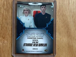Star Trek STRANGE NEW WORLDS 1 RARE CHAPEL/SPOCK Dual Relic Costume Card NrMt-Mt - Picture 1 of 7