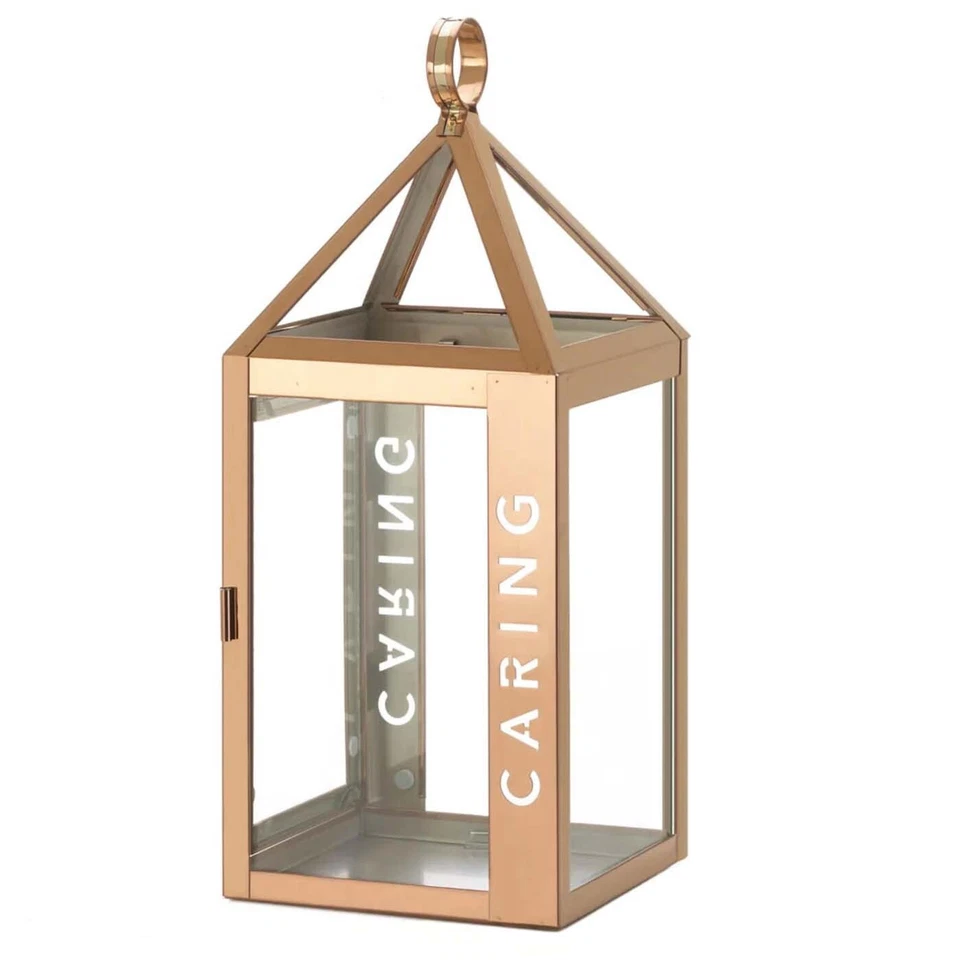 Gallery of Light - Large Rose Metal Caring Lantern