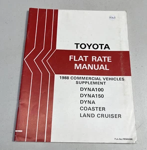 Toyota Flat Rate manual 1988 Commerical Vehicles Dyna100 dyna150 Dynas coaster - Foto 1 di 6