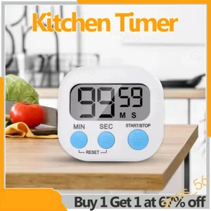 Large LCD Digital Kitchen Cooking Timer 3 Channels Count UP/Down Stopwatch Tool - Picture 1 of 14