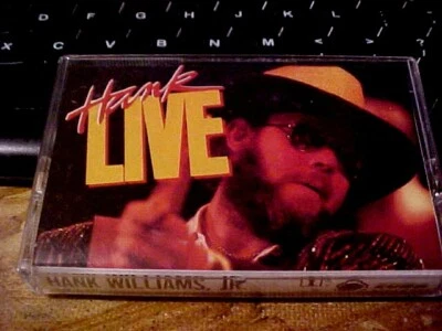 HANK WILLIAMS JR."HANK LIVE"  CASSETTE TAPE CURB RECORDS C3 Foto 1 de 2