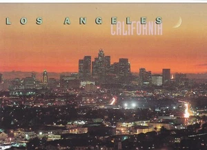 VISTA DE LOS ANGELES CALIFORNIA (una tarjeta 1) horizonte al atardecer - la292 - Imagen 1 de 3