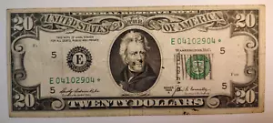 Series 1969A $20 Federal Reserve Star Note Richmond # E04102904* - Picture 1 of 3