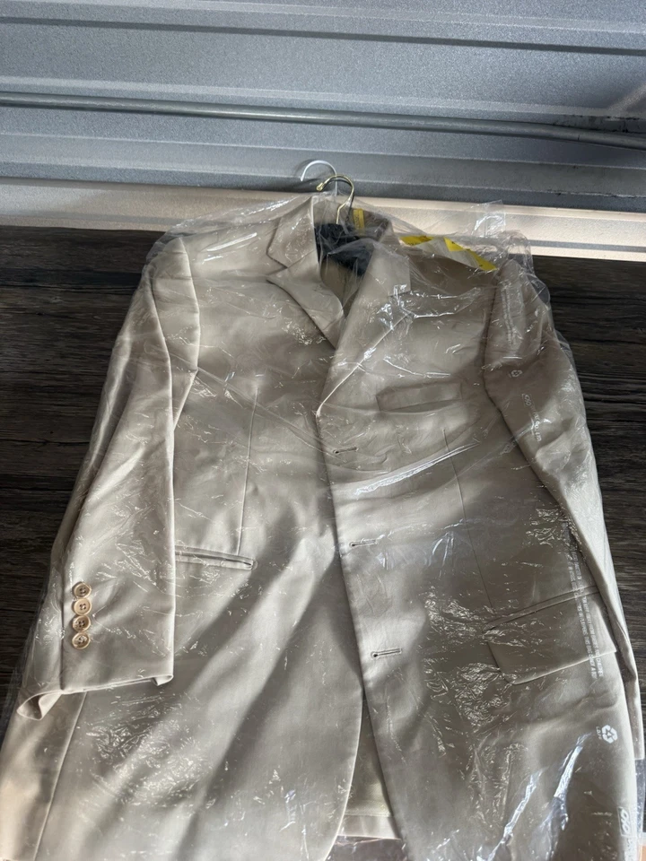 Blazer Enzo Tovare Para Hombres 44R Beige 2 Botones Chaqueta Deportiva Blazer 36x29 Pantalones Foto 1 de 4