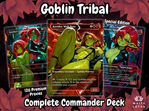 Goblin Tribal Commander Deck MTG EDH Anime Style Waifu Proxy Deck - Bild 1 von 10