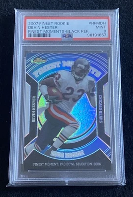 2007 Topps Finest Devin Hester Finest Moments Black Refractor /99 PSA 9 - Image 1 of 3