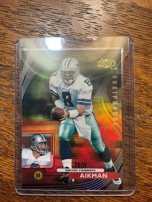 1999 UD Ionix Troy Aikman Reciprocal #R16 Cowboys - Image 1 of 2