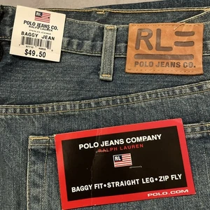 Ralph Lauren Herren Polo Jeans Co. Woodrow Neu mit Etikett Vintage 90’s Y2K Baggy Fit Straight - Bild 1 von 9