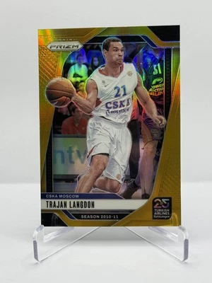 2024-25 Panini Prizm Euroleague - Trajan Langdon Gold Prizm 03/10 #1 - Image 1 of 2