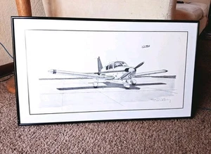 Avaiation Kunstdruck Doug Kinsley Piper Cherokee Flugzeug signiert LE #130/2000  - Bild 1 von 7