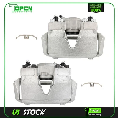 For 2009 - 2016 AUDI A4 QUATTRO Front Pair Brake Calipers w/ Bracket - Image 1 of 4