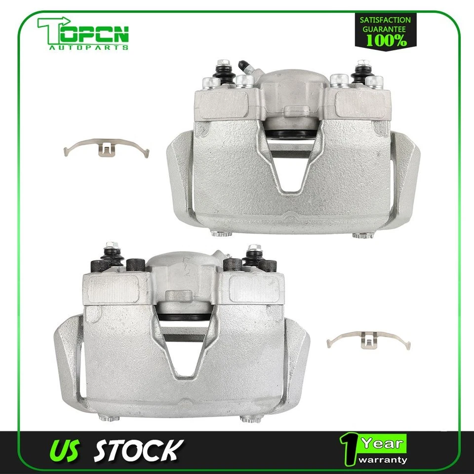 For 2009 - 2016 AUDI A4 QUATTRO Front Pair Brake Calipers w/ Bracket - Image 1 of 4