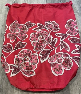 Vera Bradley Rosy Posies Paisley Drawstring Travel Laundry Bag - Image 1 of 4