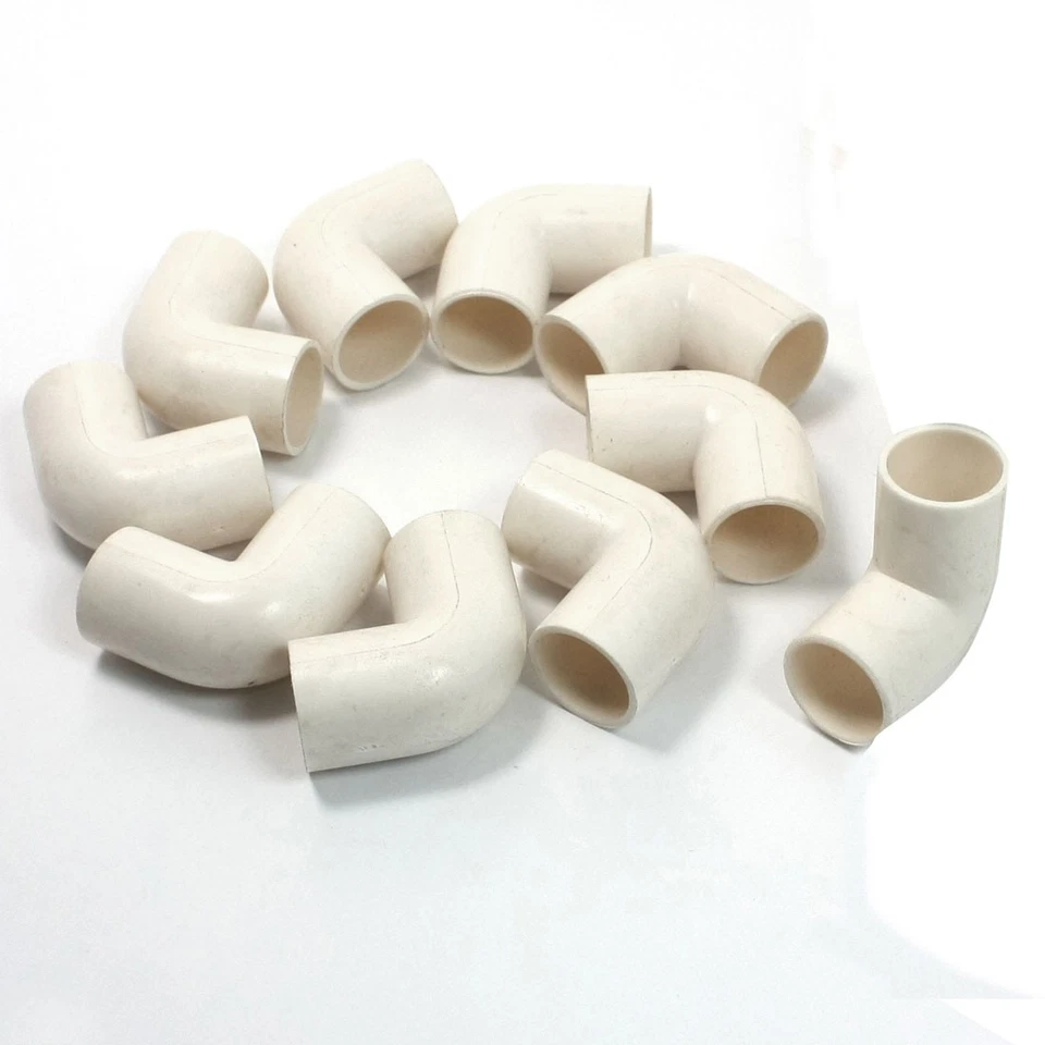 10 pz 16mm interno diametro 90 angolo gomito PVC tubo connettori bianco - Imagen 1 de 1
