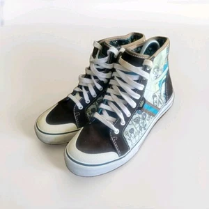 Womens Vans Wellesley Kerren Starry Skater High Tops Sz 8 Canvas White and Brown - Picture 1 of 9