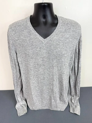 Suéter Zara Hombre Cuello en V Clásico Deportivo Gris Talla Grande Acogedor Preppy Minimalista Foto 1 de 4
