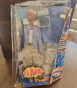 Flavas TRE African American doll w/ accessory Mattel 2003 Barbie Ken DAMAGED BOX