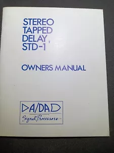 ADA STD-1 Stereo Tapped Delay Owners Manual photocopy - Picture 1 of 3