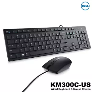 Dell KM300C Wired Keyboard & Mouse Combo USB US Layout 104 Keys - Picture 1 of 1