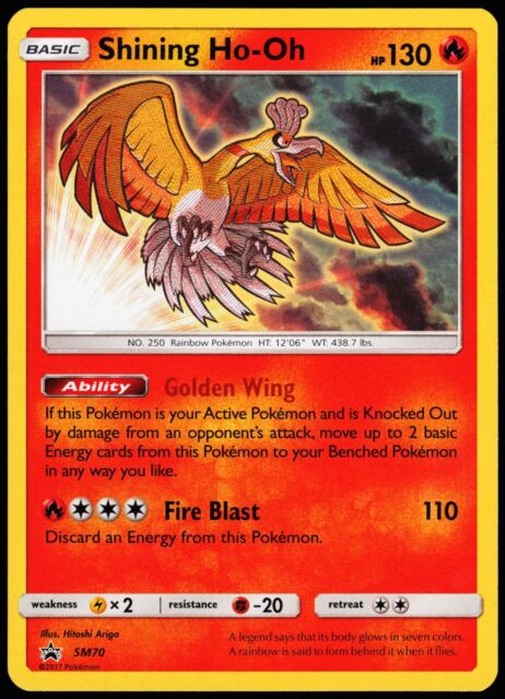 Ho-Oh GX SM57 - Black Star Promo - Ultra Rare Holo Pokemon Card Near Mint  Tin