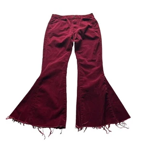 Altar'd State Damen rote Cordhose ausgestellt roher Saum Größe Small - Bild 1 von 8