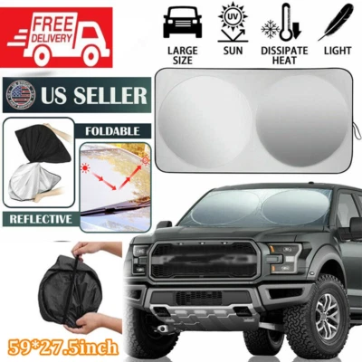 Parabrisas de ventana trasera delantera de coche plegable parasol cubierta visera bloque UV  Foto 1 de 4