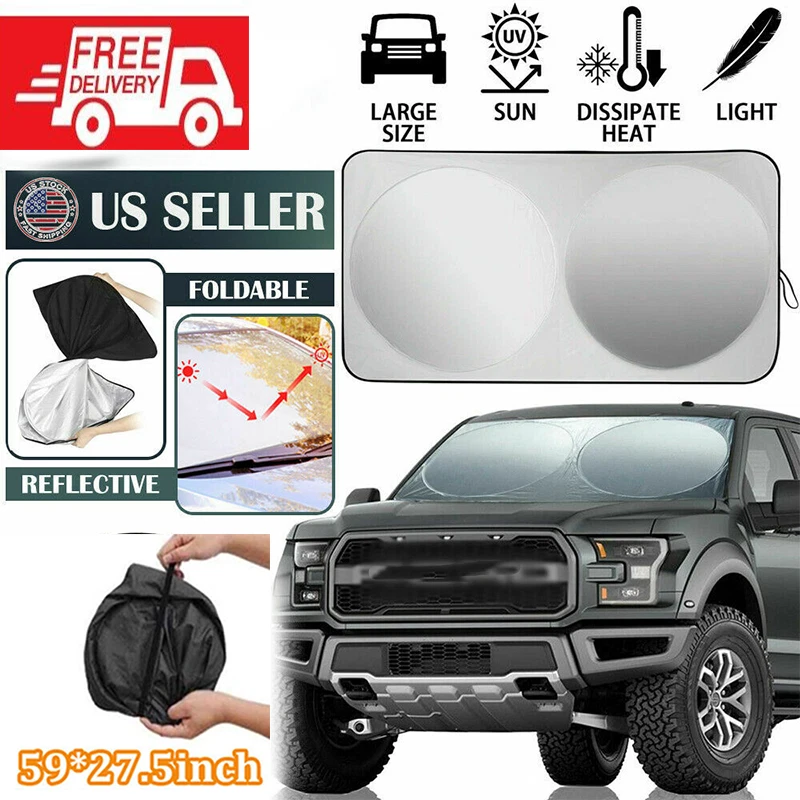 Складной солнцезащитный козырек на лобовое стекло автомобиля переднее заднее стекло козырек УФ-блок  - Изображение 1 из 4