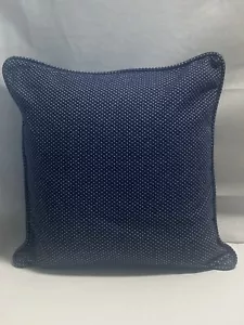Set VTG RALPH LAUREN Whitman 20X20” Pillow Cover Pair Blue White Polka Dots - Picture 1 of 17
