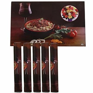 PVC 6 Pieces Reversible Dining Table Placemat Set (Multi) - Picture 1 of 8