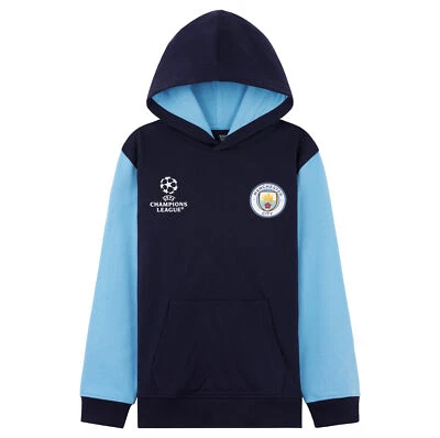 Manchester City F.C. Boys Hoodie Long Sleeve Sweatshirt Hoody Top - Image 1 of 4