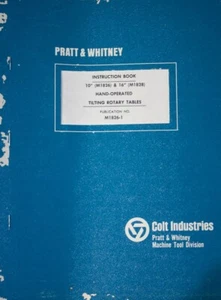Manual de instrucciones para mesas giratorias inclinables Pratt & Whitney 10"" y 16 - Imagen 1 de 1