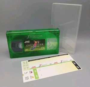 BLANK VHS TAPE Lime Green Clear Plastic JVC J'Collection EHG T-120 48 - Picture 1 of 3