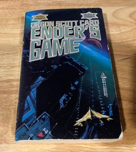 Ender's Game Paperback By Orson Scott Card Vintage 1986 1st MM TOR Printing