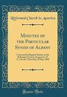 Minutes of the Particular Synod of Albany: Convene