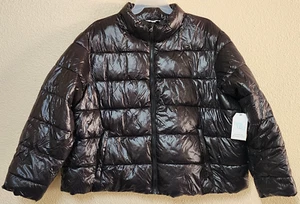 Time And Tru Women's Black Puffer Jacket Size 3X (24W-26W) BRAND NEW - Picture 1 of 6