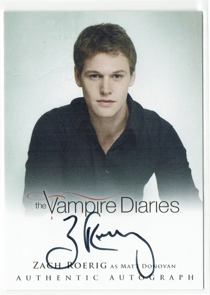 Vampire Diaries Season 2 Autograph Auto Card A7 Zach Roerig as Matt Donovan - Image 1 of 1