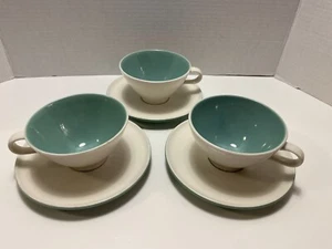 Mid Century Lot Of 3 Informal True China by Ben Seibel Iroquois Cups & Saucers - Picture 1 of 8