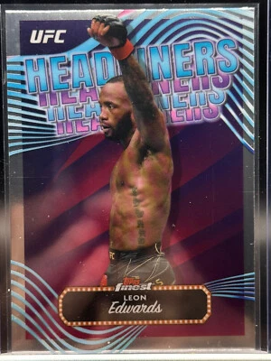 2024 Topps Finest UFC Leon Edwards Headliners #HDL-4 Welterweight - Image 1 of 2