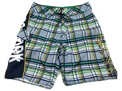 Pantalones Cortos de Natación ZOO YORK Boardwalk Liberty Sin Forro Cordón Para Hombres 34 Cuadros  Foto 1 de 4