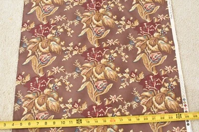 By 1/2 Yd, Vintage, Large Floral on Brown Cotton, Moda, Brannock & Patek, P9586 - Image 1 of 4