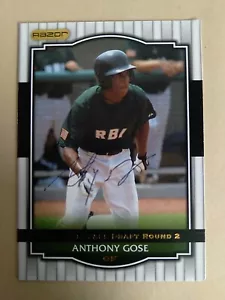 2008 Anthony Gose Philadelphia Phillies Autographed Razor Card - Picture 1 of 4