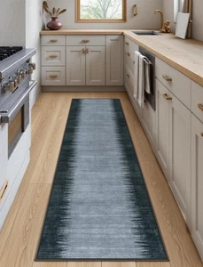 Modern Ombre Kitchen Runner Rug 2.5x8, Washable Non Slip Ultra-Thin Hallway R... - Picture 1 of 7